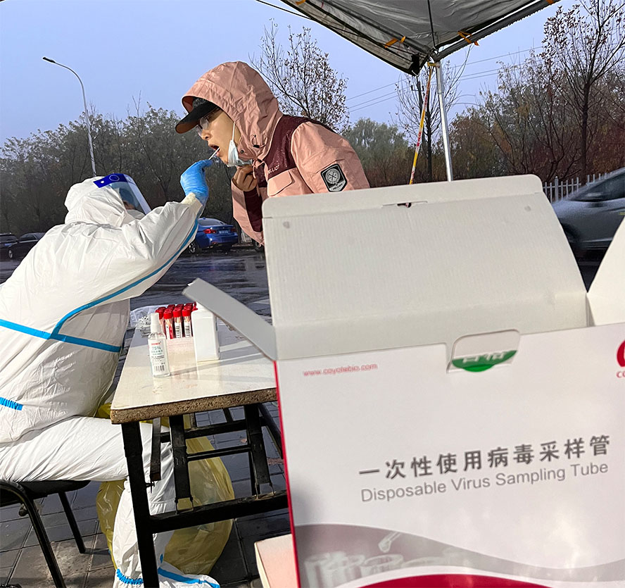 就地支援共同抗疫丨阳光鹿童康复老师支援核酸检测