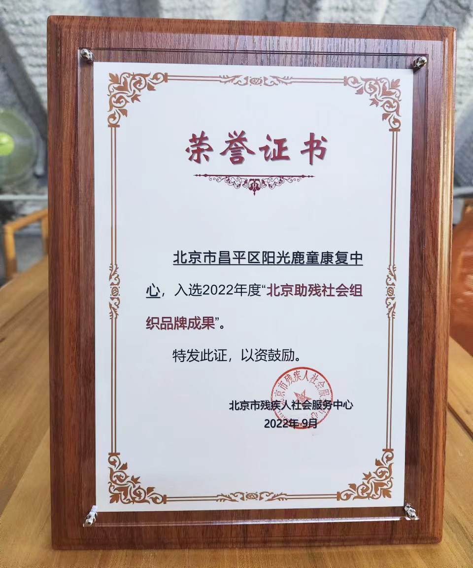 鹿童资讯丨北京阳光鹿童入选北京助残社会组织20个品牌成果
